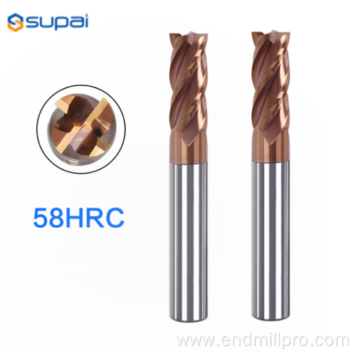 Solid Carbide 4Flute Cnc Square Blade End Mills